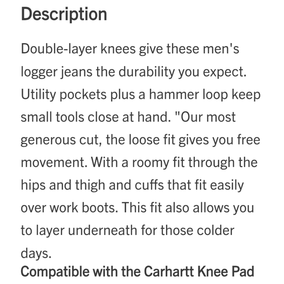 NWT Carhartt "Double Front Washed Logger Dungaree" Blue Jean #B73 DST Mens 38x30 - Picture 10 of 12